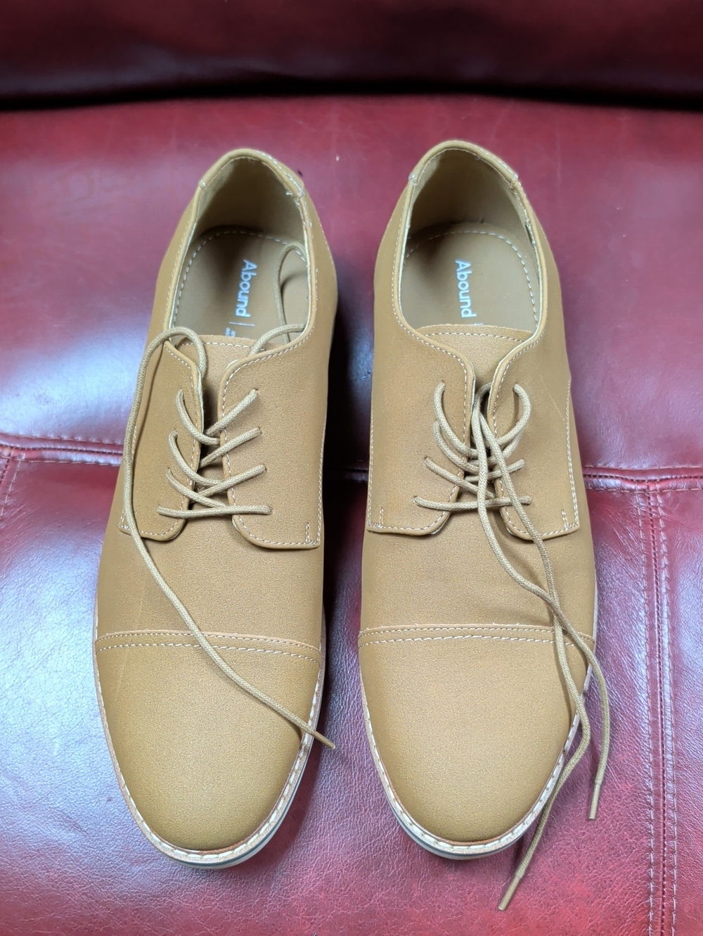 Abound Men's Light Brown Lace-Up Oxfords Shoes Size 11